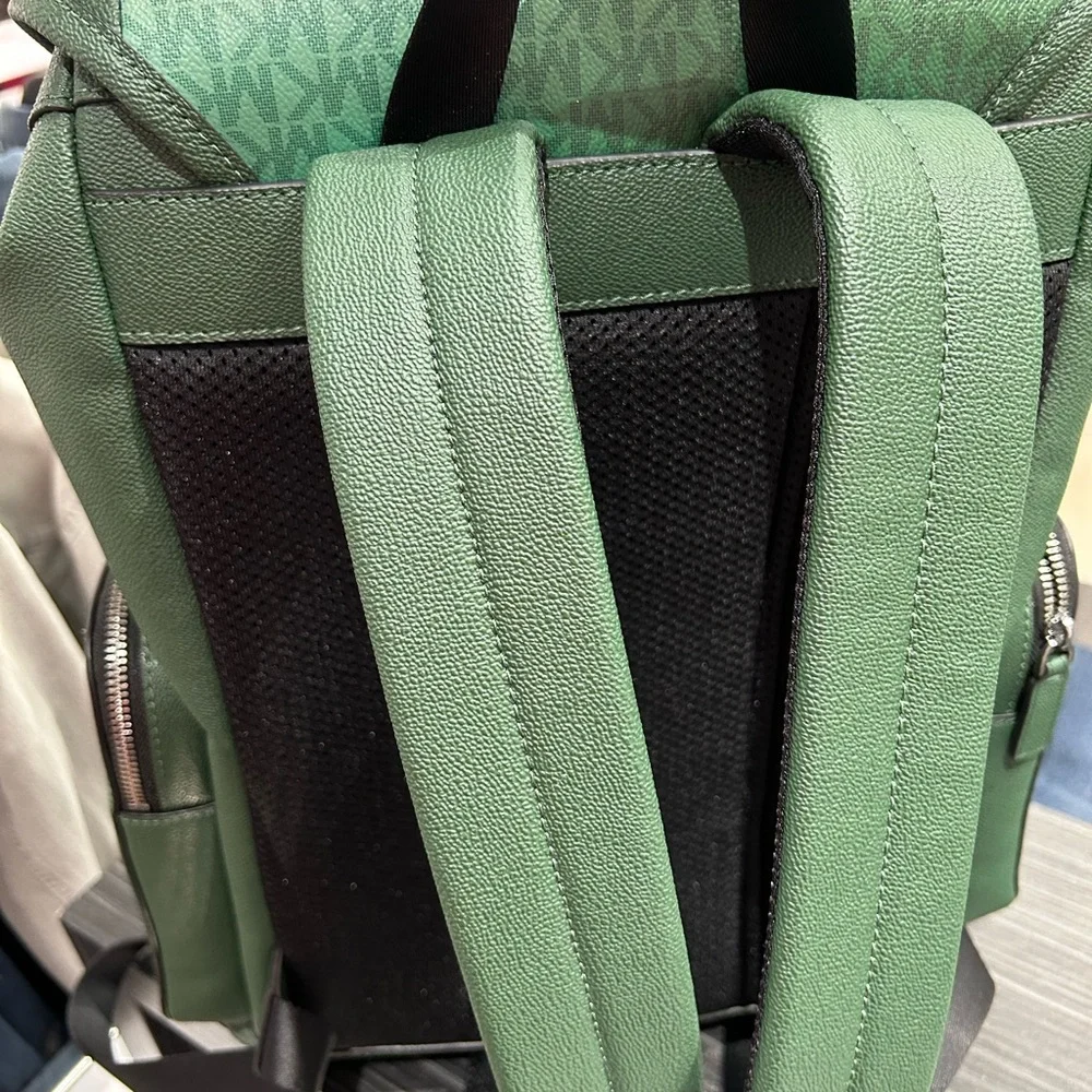 Men's Michael Kors dome Backpack cooper logo brown / green NWT - Picture 9 of 16